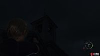 to find the blue medallion hanging from the tower.