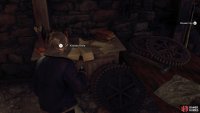 The Kitchen Knife will be on the table to the left of the Wooden Cog.