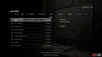 The Challenges’ menu will show you all the challenges you can complete, and what they reward.