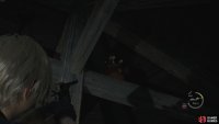 You’ll see the Clockwork Castellan on the wooden beams in this small room.