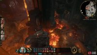 The Scimitar is on the corpse next to the final set of levers before the Ancient Forge.