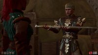 and Anders will give you his weapon, the Sword of Justice.