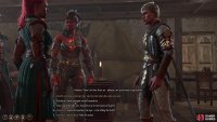 If you confront the paladins at the Toll House with Karlach, you can perform some checks to determine who is telling the truth.