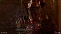 You need to use the hidden phrase you found on Dolor’s body to enter, or show them your killing trophies.
