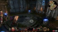 Make all of the pedestal slabs glow and you’ll reveal a staircase down to the vaults.