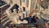 Climb the watchtower until you can exit it halfway up.