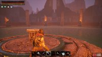 You can spawn in enemies by placing figurines on the pedestal