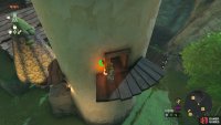 Use the small window to follow Cece into the windmill.