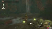 Break the rock on the west with a Bomb Flower and ride the wind current up to the middle Hinox Brother.