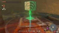 Place the cube on the switch and use a pillar to Ascend.