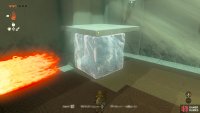 Then place the platform atop the ice cube.