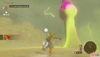 Use Riju’s lightning to destroy the mushrooms outside of the Gerudo Town gates