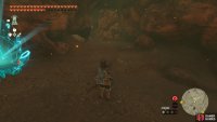 Use Yunobo or a weapon to break through the rocks.
