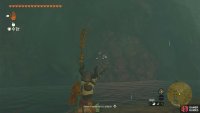 Using a Bomb Arrow to destroy the rocks
