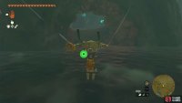 Gliding into the opening where the shrine is held