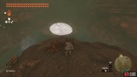 You should see a light that looks like a moon in front of Link.