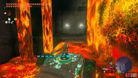 Attach the Big Wheels to cross the lava. 