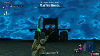 Striking Master Kohga from behind after he crashes into the wall