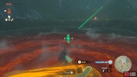 Use the wings to reach the crystal without touching the water