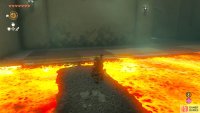 Taking a platform across the lava