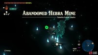 Jump down the chasm to arrive at the Abandoned Hebra Mine.