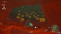 There are a large number of chests inside the cave