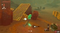 The crystal is found south of the shrine, among some rocks and debris.