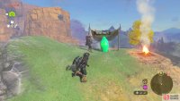 The NPC with the crystal is northwest of the shrine