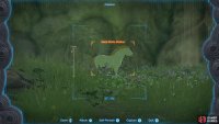 You can find the giant horse by itself in the clearing past the NPCs