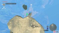Aim to land on this island and head down to the island below it