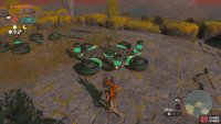There will be a prebuilt machine on the one island