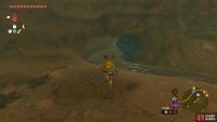 In the large room, break the blue rocks to find the ladder that leads to the bazaar