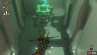 You can then fling yourself over the large gap, to the altar at the end