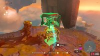 Use the springs to reach the island with the shrine