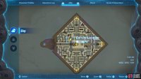The map of the labyrinth in the sky, with the terminals marked