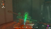 Head up the ladder and you can use ultrahand to grab the ball and continue to the next room. 