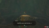 Drop down and you’ll find some random lady singing in the well!
