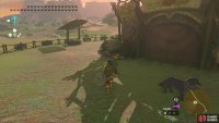 You can find the wagon wheels right beside the stable.
