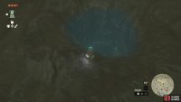 Look for the large hole in the ground to enter the cave.