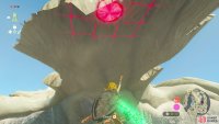 After clearing Gutabanc Shrine on Great Sky Island you’ll gain the Ascend ability. Use it to reach a frozen tree stump,