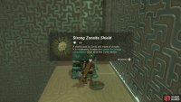 The cage will rotate and you’ll slide onto the platform with the chest. Loot it to score a Strong Zonaite Shield.