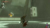 Ascend through a pillar to the right of a crystal inside the cage,