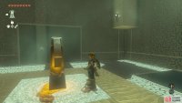 Strike the crystal inside the cage three times to move a long pillar into position,