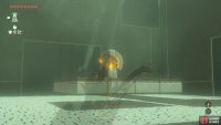 head over to this platform, stand near the chest, then shoot the second crystal.