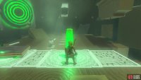 and strike the left target with the ball to open the way to the end of the shrine.