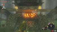 and light them on fire to clear the way to the tower.
