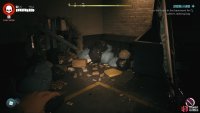 You need to break the wood blocking the way through here.