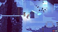 Use the light to break the rocks and move the block towards the one ice block.