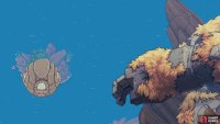 You will be using the large creature to launch yourself back to Evermist Island.