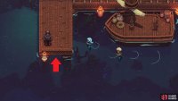 Swim underneath this dock in Brisk to find the Hidden Market.